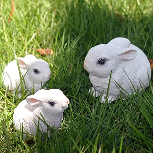 GARDEN WHISPER Rabbits Statue Decor Set