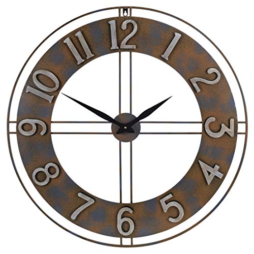 Rusty Wall Clock with Arabic Numerals