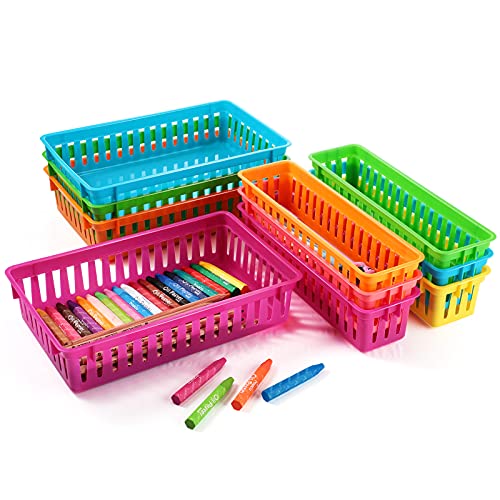 Colorful Storage Trays Pencil Marker Crayon Holder Organizer Baskets