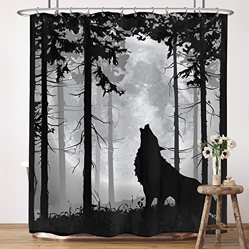 Forest Wolf Shower Curtain