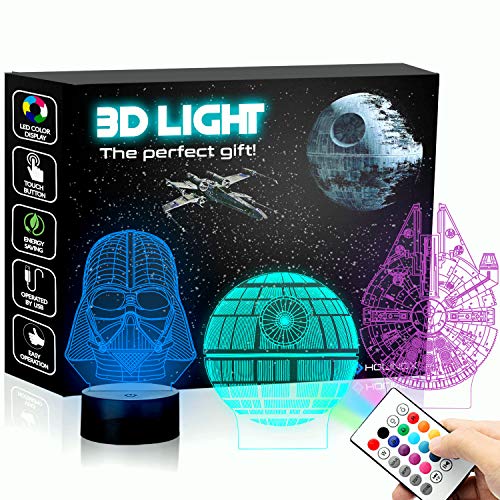 Death Star 3D Lamp Set - Perfect Gift for Star Wars Fans