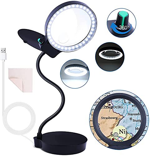 Magnifying Glass with Light and Stand