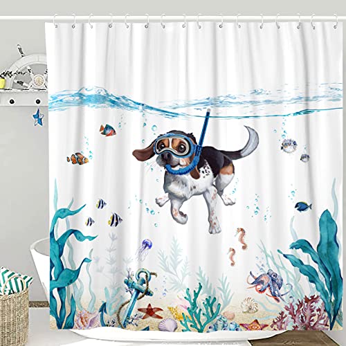 Lifeella Funny Dog Shower Curtain