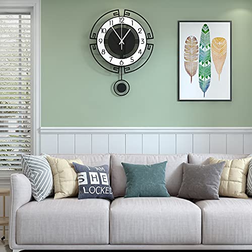 MEISD Decorative Wall Clock with Pendulum