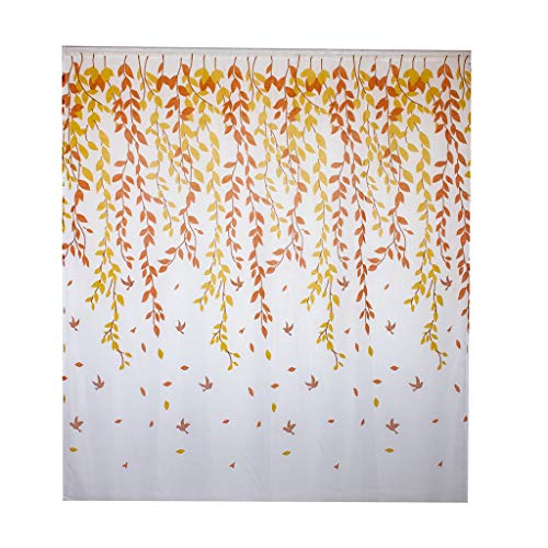 ihtha Leaves Sheer Curtain Tulle Window Voile Drape