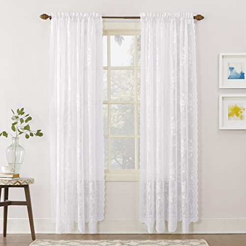 Alison Floral Lace Sheer Curtain Panel