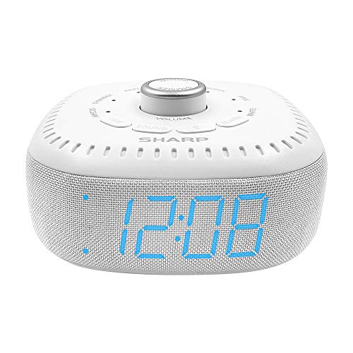 Versatile SHARP Sound Machine Alarm Clock with Bluetooth Speaker