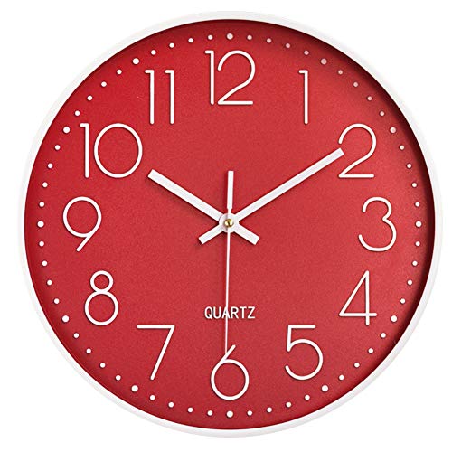 YTAONS Red Wall Clock