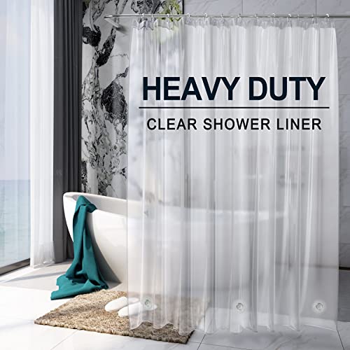 AmazerBath Heavy Duty Shower Curtain Liner 12 Gauge