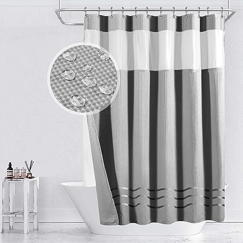 Waffle Weave Shower Curtain Set