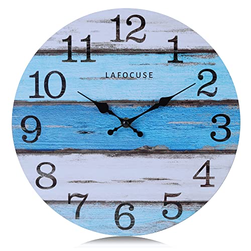 Blue Coastal Nautical Ocean Clock