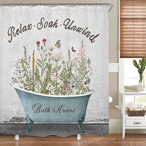 Vintage Wildflower Shower Curtain
