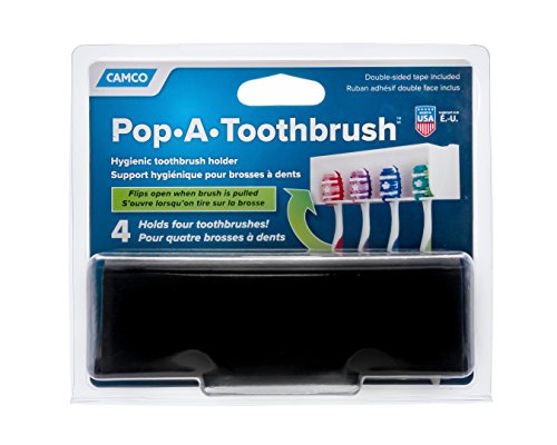 RV Pop-A-Toothbrush Holder with Hygienic Design