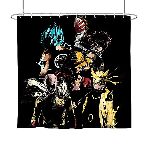 Japanese Anime Shower Curtain with HD Graphic Designs
