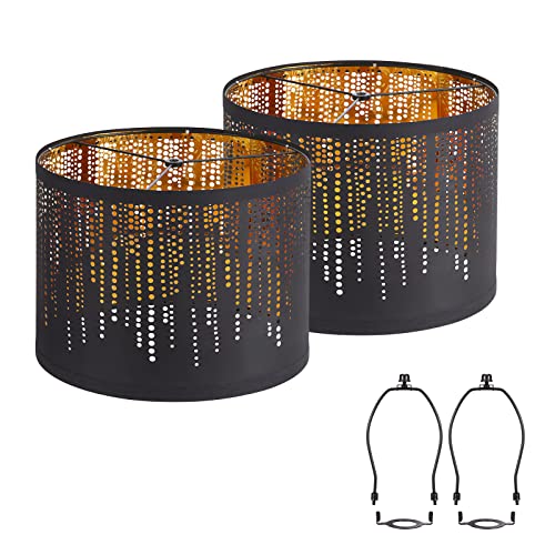 Drum Lampshades with Crystal Design