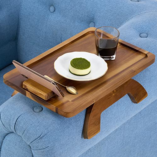 Couch Armrest Tray with Phone Holder
