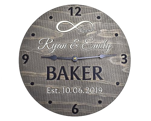 Custom Made Wooden Anniversary Clock