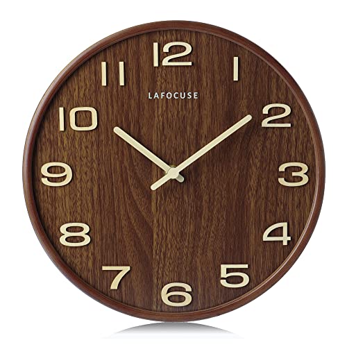 Lafocuse Brown Wooden Wall Clock