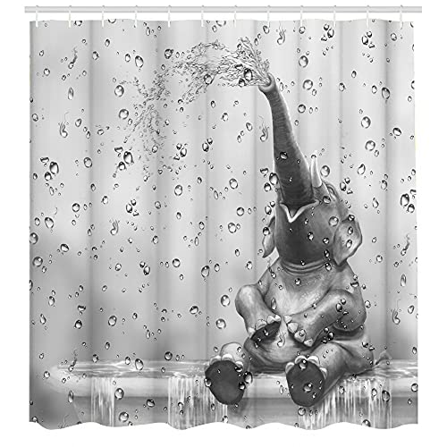 Funny African Elephant Shower Curtain