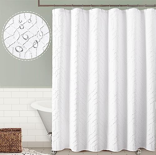 OWENIE White Shower Curtain