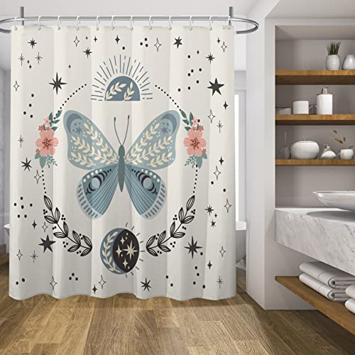 Teal Butterfly Shower Curtains
