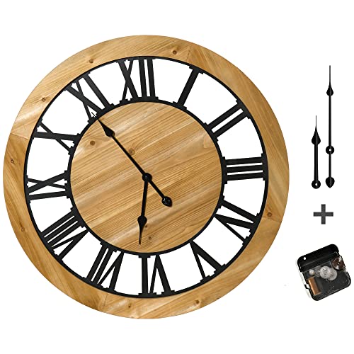 Large Wall Clock with Farmhouse Style