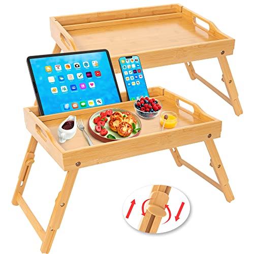 Greenual Bed Tray Table with Folding Legs