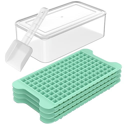 Convenient Mini Ice Cube Tray with Bin - Create Easy Release Small Ice Cubes