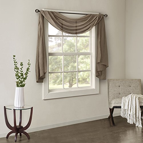 Harper Sheer Curtain - Lightweight Window Treatment, 42" x 216", Taupe