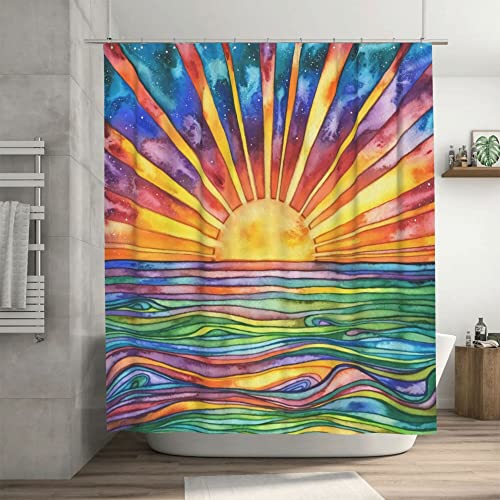 Colorful Sun Shower Curtain