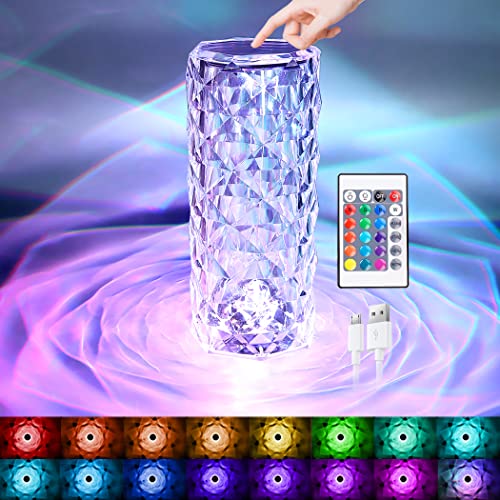 Modern Touch Remote Control Crystal Table Lamp