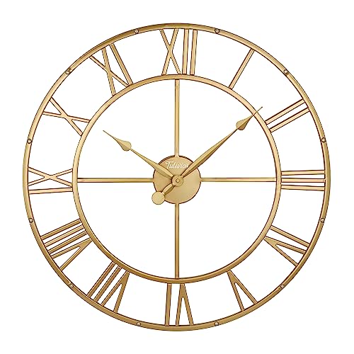Tulivios Gold Metal Decorative Wall Clock