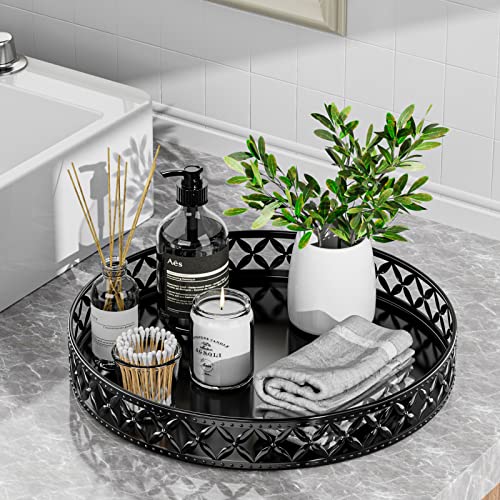 Black Decorative Vanity Tray for Bathroom Counter
