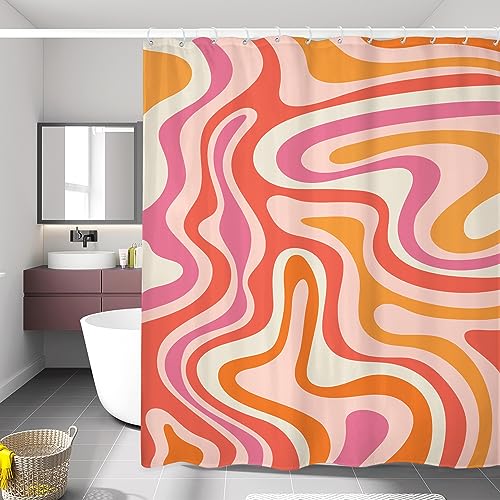 Abstract Pink Shower Curtain