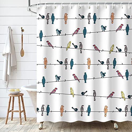 Colorful Funny Bird Shower Curtain