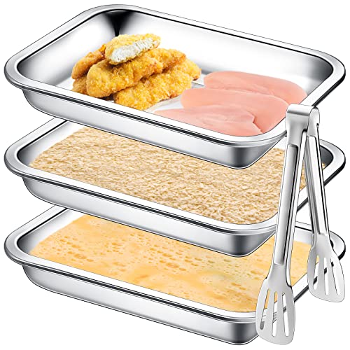 Breading Trays Set with Tong