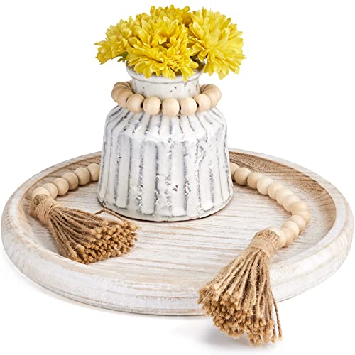 Rustic Round Decorative Serving Tray