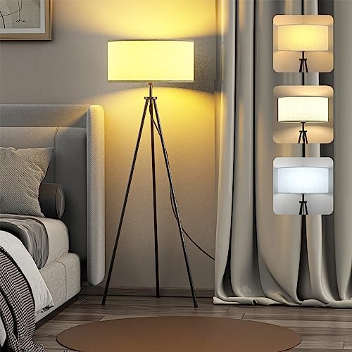 Modern Tripod Floor Lamp with Dimmable Brightness