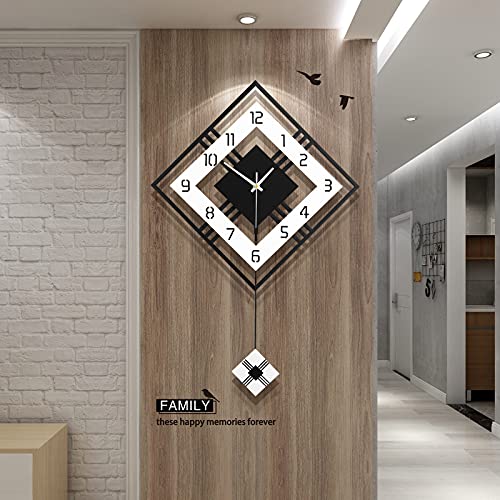 Large Pendulum Wall Clock for Home Decor