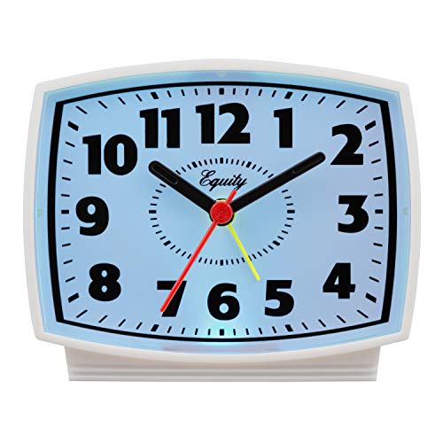 Equity Electric Silent Alarm Clock with Lighted Dial