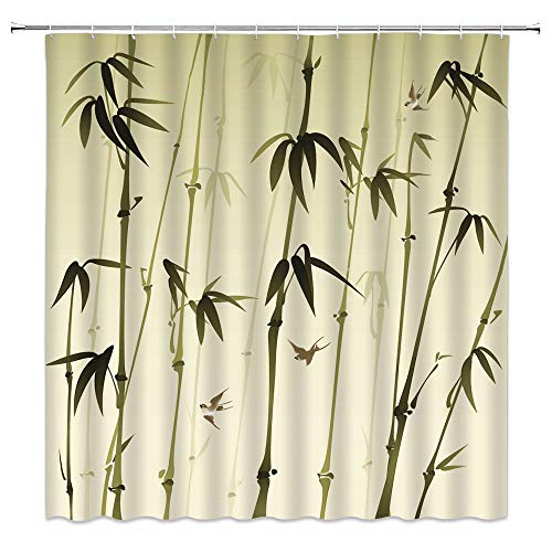 AMHNF Vintage Bamboo Shower Curtain