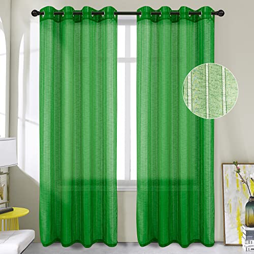 Tony's Sheer Green Curtains