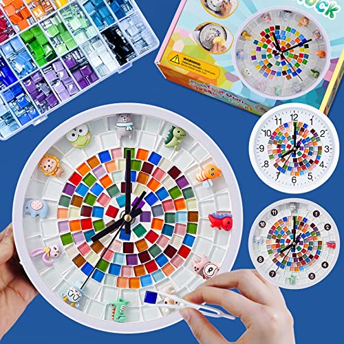 Mosaic Kids Wall Clock Craft Kit