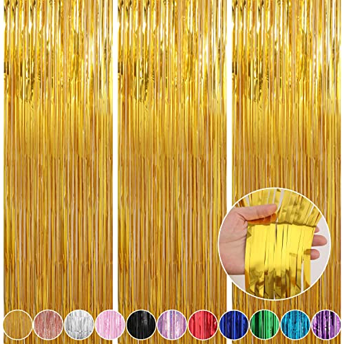 Gold Foil Fringe Glitter Curtains Party Decorations