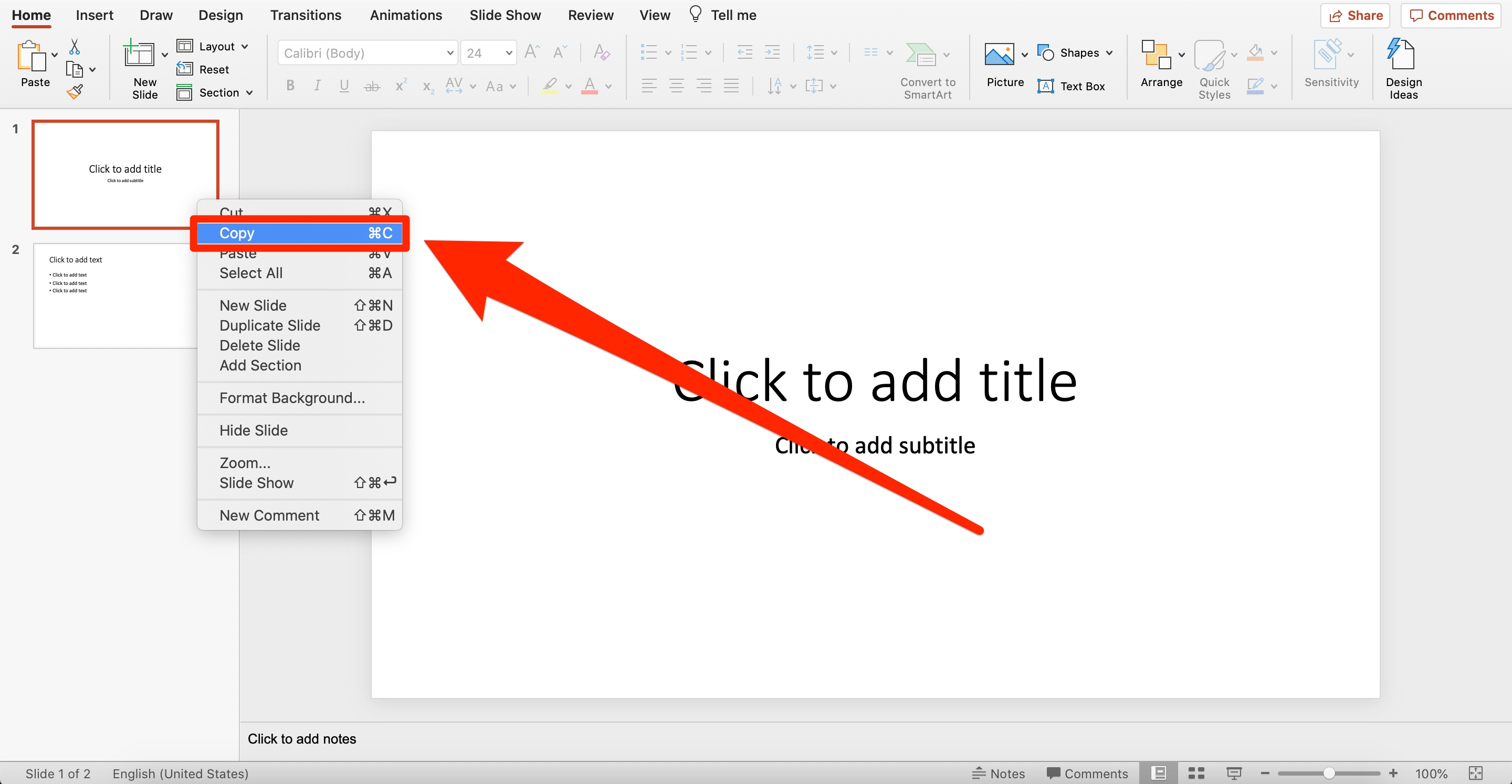 Copy PowerPoint Slides To Another Presentation