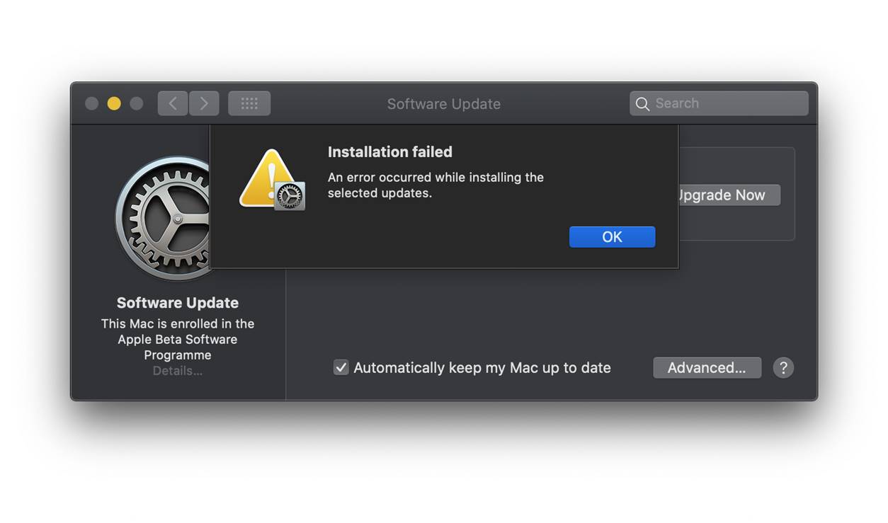 Correcting OS X Combo Updates Installation Problems