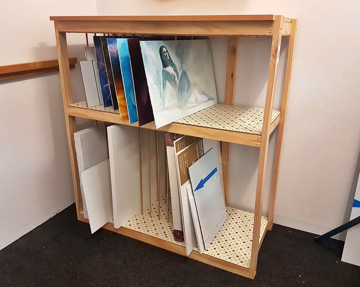 How To Build Storage Rack For Paintings