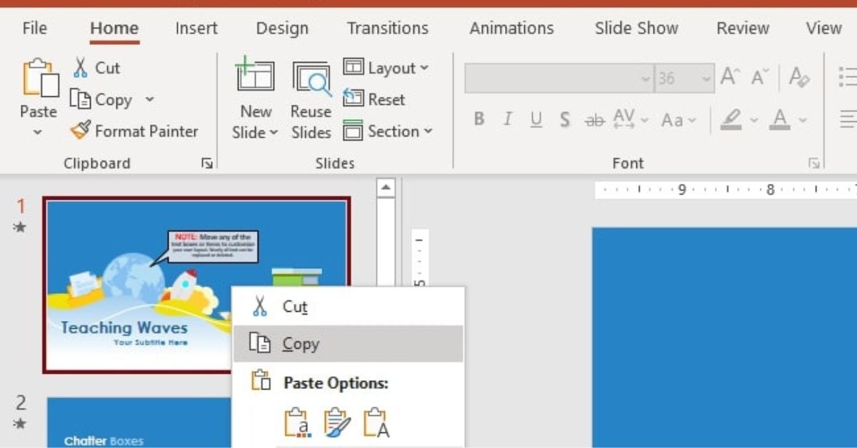 How To Copy A PowerPoint Design Template To Another Presentation