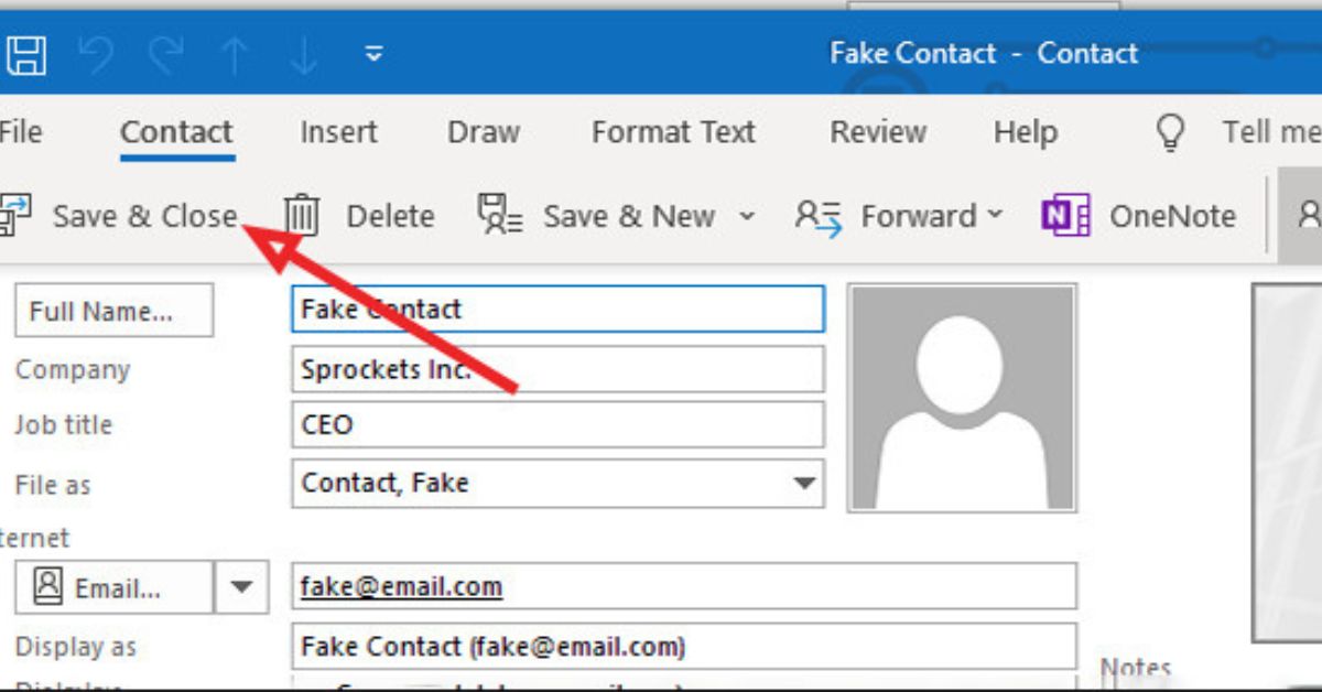 How To Create A VCard In Microsoft Outlook