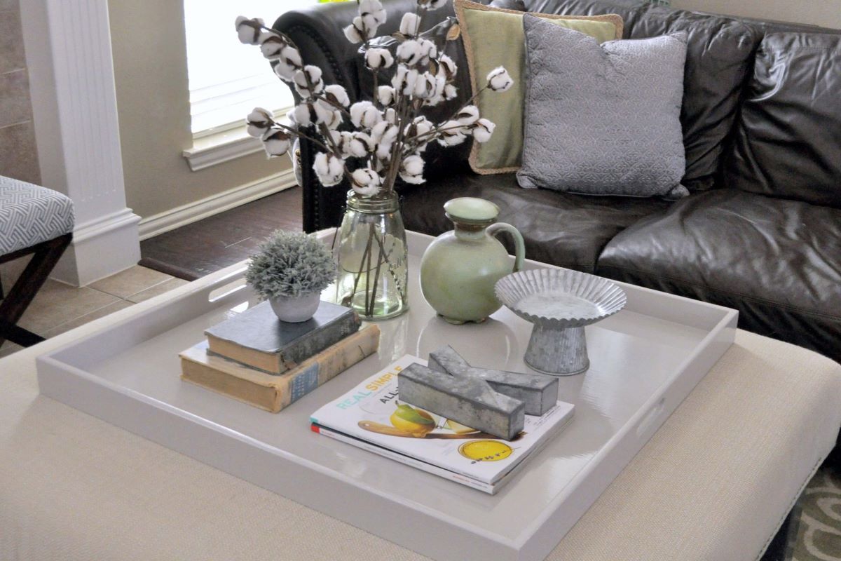 How To Decorate An Ottoman Tray